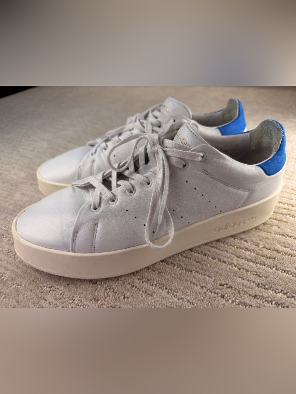 Adidas Men’s Stan Smith Recon Originals Size 10 Blue White |H06187|